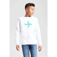 Silhouette Time To Travel Baskılı Unisex Çocuk Beyaz Sweatshirt