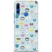 Huawei Y9 Prime 2019 Kılıf HD Baskılı Kılıf - Cats + Tam Ekran Koruyucu