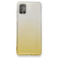 XD Samsung Galaxy A31 Kılıf Lüx Çift Renkli Silikon - Sarı