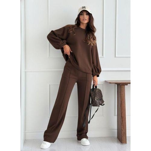 Kadın Uzun Kollu Geniş Kesim Modal Bluz Ve Pantolon Ikili Takım