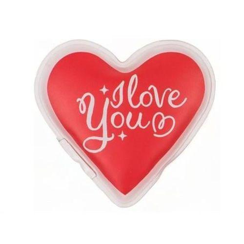 Kalpli Sevgi Mesajlı Cep Sobası,El Isıtıcı,Sıcak Su Torbası Pvc  9Cm