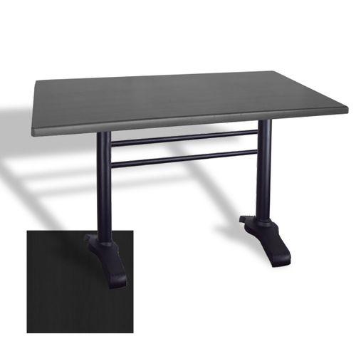 Dockers Çipa 3010 Döküm Ayak Masa 70x120 cm - (Werzalit, Wermodin ve Allzalit Tabla) - Siyah