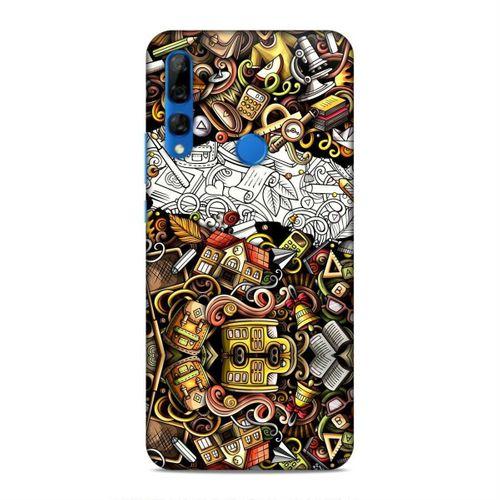 Huawei Y9 Prime 2019 Kılıf Okulum Doodle Arka Kapak Silikon Koruma Full Koruyucu