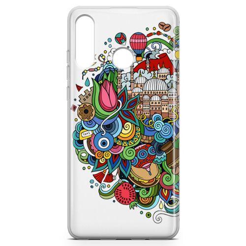 Huawei P30 Lite Kılıf İstanbul Hatırası Arka Kapak Koruma Desenli Full Koruyucu