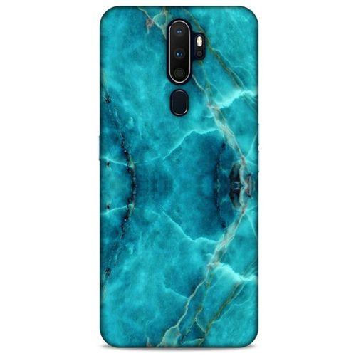 Mermer Desenli (13) Tema Silikon Kap Turkuaz Oppo A9 2020 Kılıf