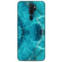 Mermer Desenli (13) Tema Silikon Kap Turkuaz Oppo A9 2020 Kılıf