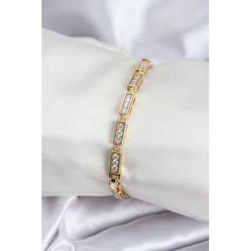 Pirinç VIP Seri Gold Renk Parçalı Model Kadın Bileklik