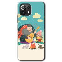 Xiaomi Mi 11 Lite Kılıf Baskılı Arka Kapak - Kış Pikniği +Tam Ekran Koruyucu