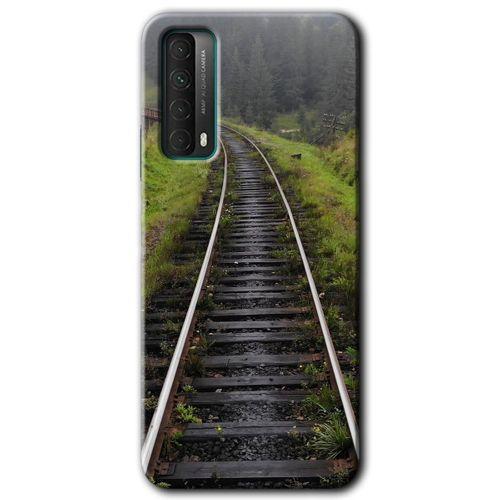 Huawei P Smart 2021 Kılıf HD Desen Baskılı Arka Kapak + Temperli Cam - Tren Yolu