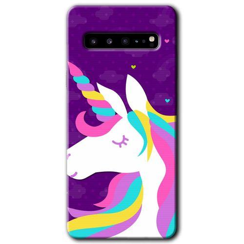 Galaxy S10 Plus Kılıf HD Desen Baskılı Arka Kapak - Unicorn Sleep