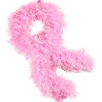 Pembe Renk Kabarık Kalın Otriş Boa Tüy 6 cm Genişlik 180-200 cm Uzunluk