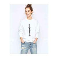 The Witcher Zireael Baskılı Beyaz Kadın Sweatshirt