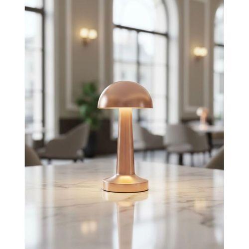 Şarjlı Led Masa Lambası 3 Kademe Dokunmatik Bronz Modern Tasarım