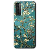 Huawei P Smart 2021 Kılıf HD Desen Baskılı Arka Kapak - Almond Blossom + Kırılmaz Cam