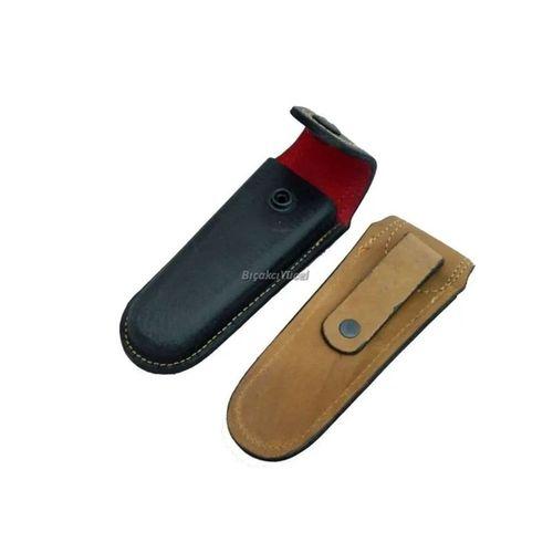 Hakiki Deri Çakı Kılıfı No:4 - 14 Cm, Kemerlikli