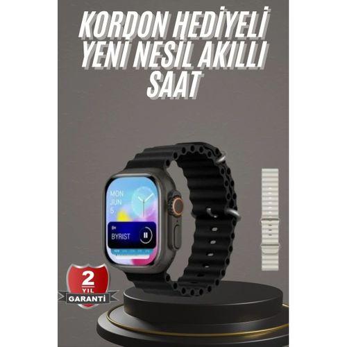 2025 Model Akıllı Saat Çift Kordon Ios Ve Android Arama Cevaplama Sesli Asistan