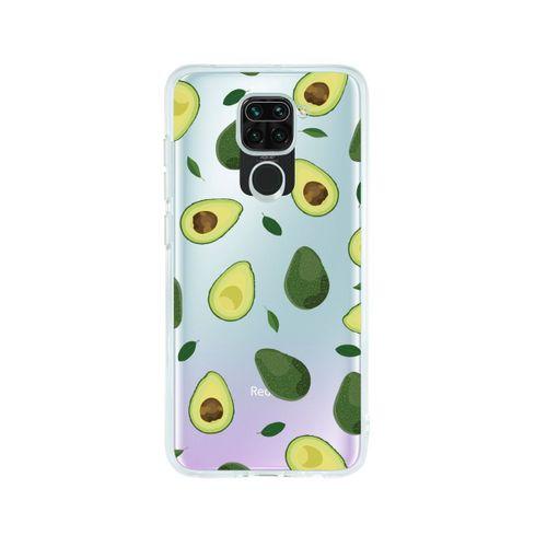 Redmi Note 9 Avokado Desenli Premium Şeffaf Silikon Kılıf