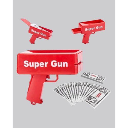 Super Money Gun Para Saçma Tabancası Yüksek Atış Güçlü Kırmızı Model