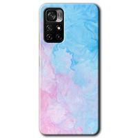 Poco M4 Pro 5G Kılıf HD Desen Baskılı Arka Kapak - Blue Art + Kırılmaz Cam