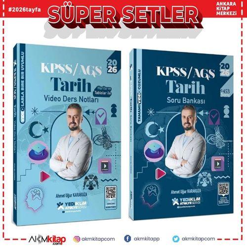 Yediiklim Yayınları 2026 KPSS Tarih Atölye Video Ders Notları ve Soru Bankası Seti 2 Kitap