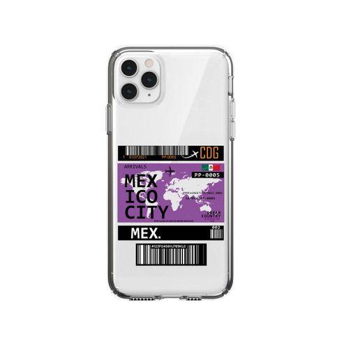 iPhone 11 Pro Max Mexico Desenli Premium Şeffaf Silikon Kılıf