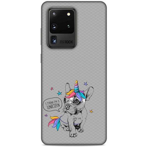 Animax Unicorn Dog Samsung Galaxy S20 Ultra Kılıf Desenli Silikon