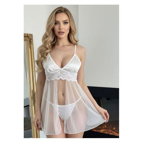 Beyaz Tül Gecelik - 671