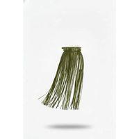 Haki Etek Uzun Püsküllü Suni Deri Etek - Brf1090