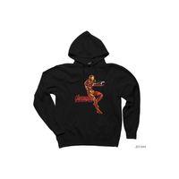 Avengers Infinity War Iron Man Siyah Kapşonlu Sweatshirt Hoodie