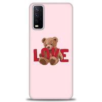 Vivo Y20 Kılıf HD Baskılı Kılıf - Love Bear + Tam Ekran Koruyucu