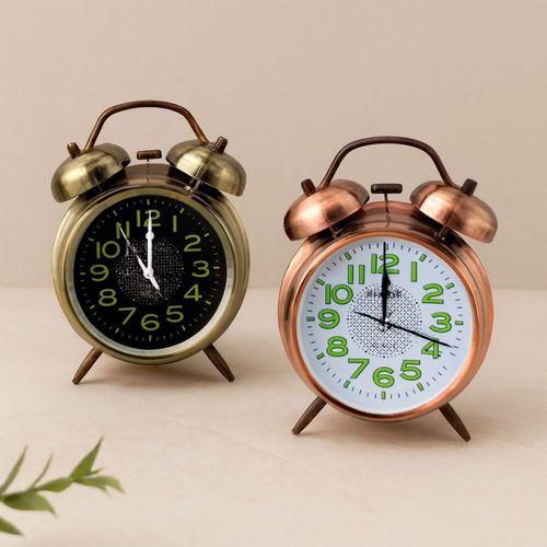 Büyük 10 cm Masa Çalar Saat - Fosforlu Rakamlı