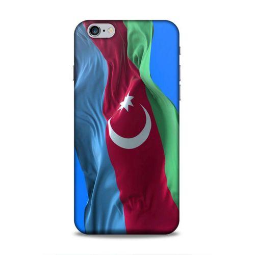 Apple Iphone 6 Plus Uyumlu Kılıf Azarbaijan (6) Silikon Kılıf Dalgalanan Bayrak