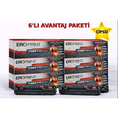 Canon T13BK Çipsiz Muadil Toner - 3000 Sayfalık - 6'lı Avantaj Paket