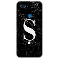 Xiaomi Mi 8 Lite Kılıf HD Desen Baskılı Arka Kapak - Siyah Mermer Desenli Ş Harfi