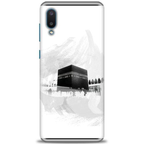 Samsung Galaxy A02 Kılıf HD Baskılı Kılıf - Kabe-i Münevvere + Tam Ekran Koruyucu