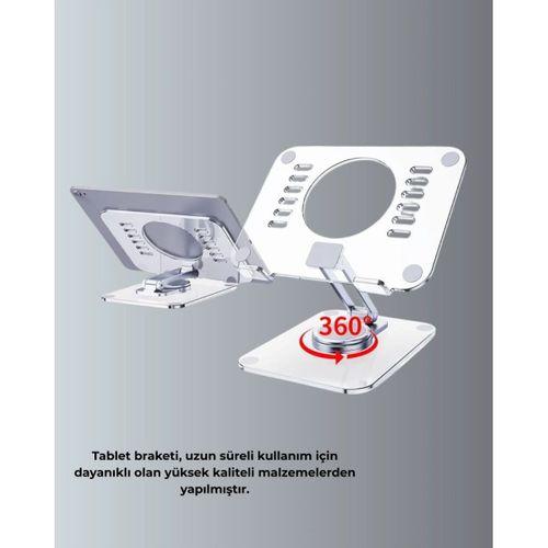 Katlanabilir Tablet Standı Ayarlanabilir Kaymaz Şeffaf Tasarım