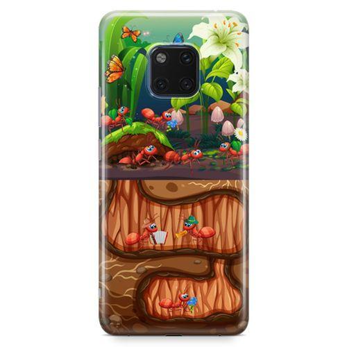 Huawei Mate 20 Pro Kılıf Karınca Yuvası Arka Kapak Koruma Desenli Full Koruyucu