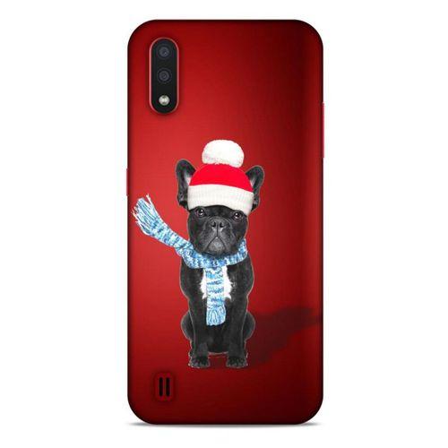 Samsung Galaxy A01 Kılıf Köpek Kıyafetleri (23) Ultra Koruma Kılıfı French Bulldog Bere