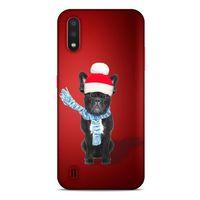 Samsung Galaxy A01 Kılıf Köpek Kıyafetleri (23) Ultra Koruma Kılıfı French Bulldog Bere