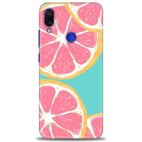 Xiaomi Redmi Note 7 Kılıf HD Baskılı Kılıf - Pembe Limon + Tam Ekran Koruyucu
