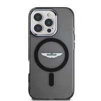 Apple iPhone 16 Pro Max Kılıf Aston Martin Orjinal Lisanslı M-safe Şarj Özellikli IML Baskı Logolu Buzlu Kapak