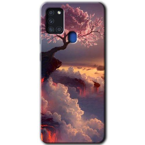 Samsung Galaxy A21s Kılıf HD Desen Baskılı Arka Kapak + Temperli Cam - Uçurumdaki Hayat