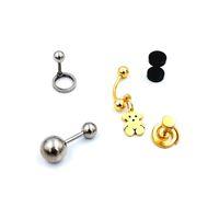 Renkli Taşlı Çelik 5 Adet Kaş Tragus Piercing