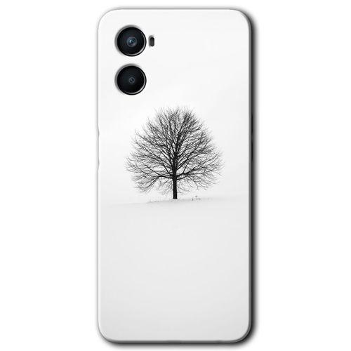 Oppo Reno 3 Kılıf Kapak - Alone Tree +Hayalet Ekran Yandan Gözükmez