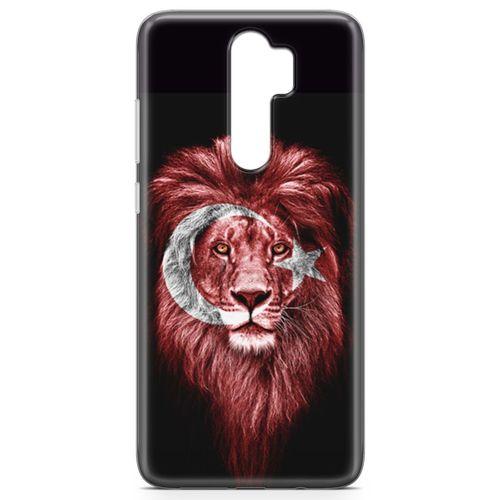 Xiaomi Redmi Note 8 Pro Kılıf Aslan Türk Arka Kapak Koruma Desenli Full Koruyucu