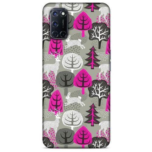 Oppo A92 Kılıf Snowix (31) TPU Kılıf Fuşya Gri