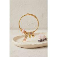 Pembe Kedi Model Gold Renk Charmlı Bileklik