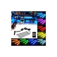 Araç İçi Ayak Altı Müziğe ve Sese Duyarlı 12 Ledli Rgb Renkli Kumandalı Led