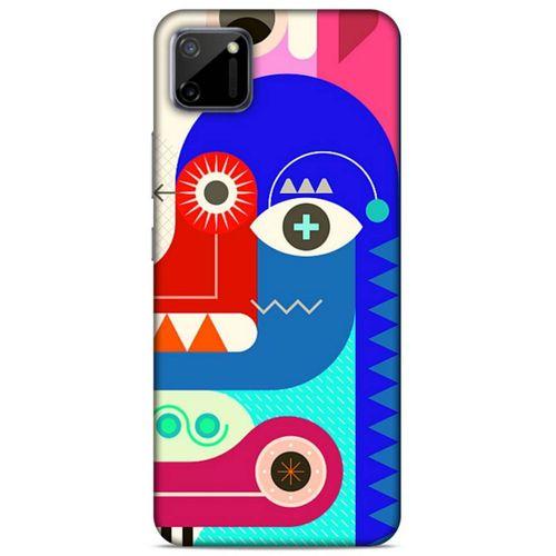 Lopard Oppo Realme C11 Uyumlu Kılıf Soyut Sanat (13) Baskılı Silikon Kap