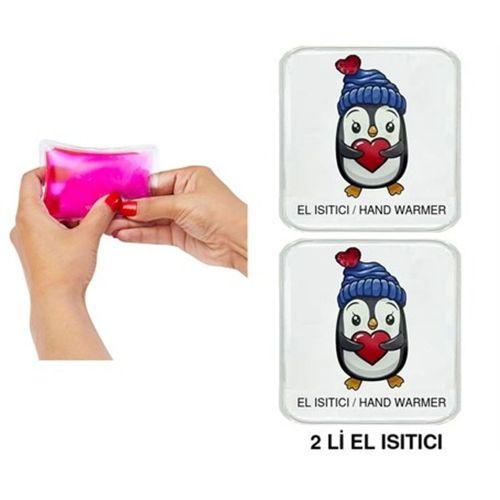 Sıa 2 Adet Penguen Cep Sobası,El Isıtıcı,Sıcak Su Torbası Pvc  10X9,5Cm
